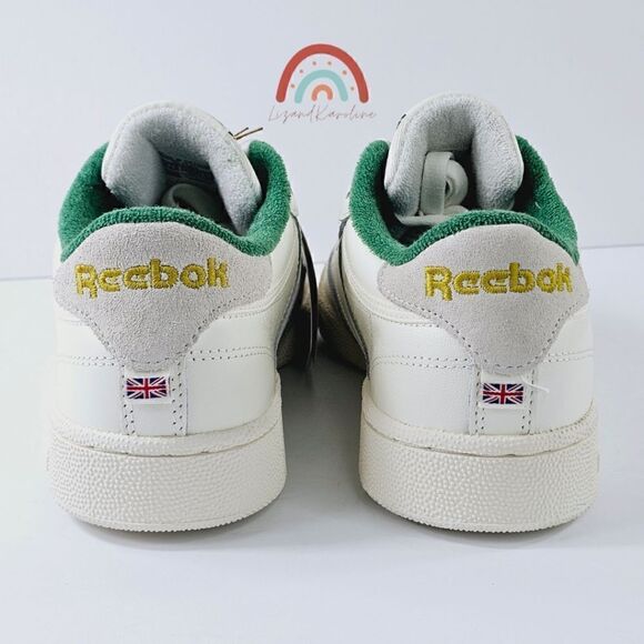 New! Reebok CLUB C 85 Leather Embroidered Archival Crest Logo Tennis Sneakers - Picture 7 of 13